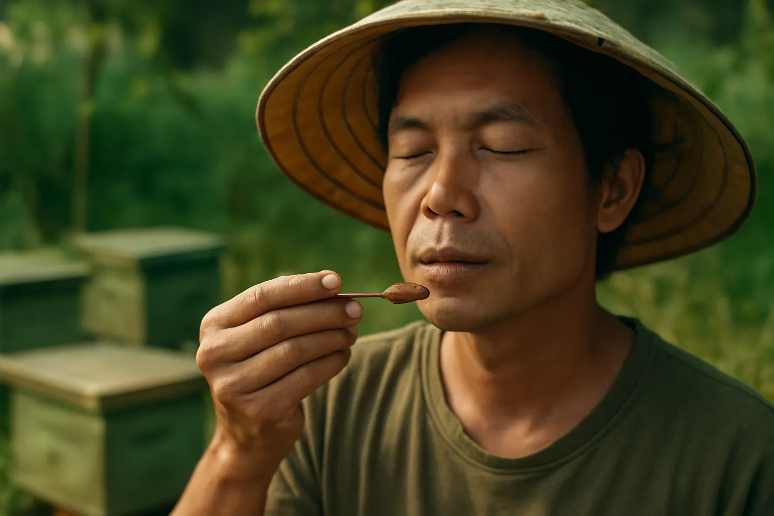 Nếm mật ong dú cho có phương pháp: bốn bước như nếm trà